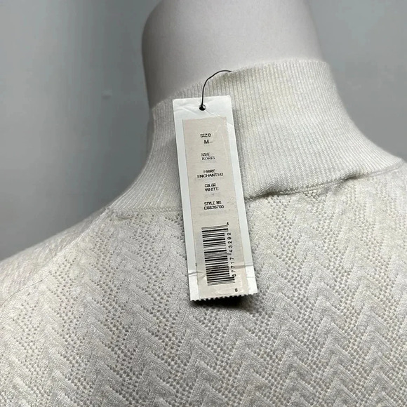 Theory Koris Knit Long Sleeve Sweater Top Blouse Shirt New White Size Medium - Picture 7 of 11
